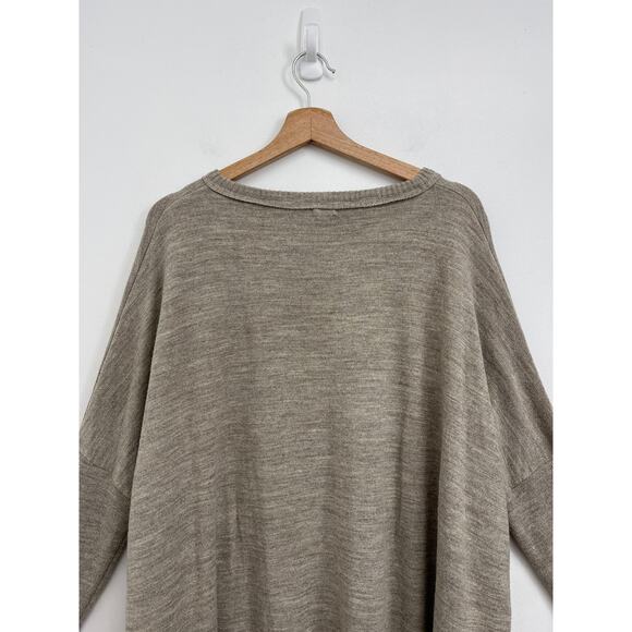 MERSEA Catalina Boxy Oversized Side Vents Neutral Lagenlook Driftwood Sweater OS - Picture 6 of 14